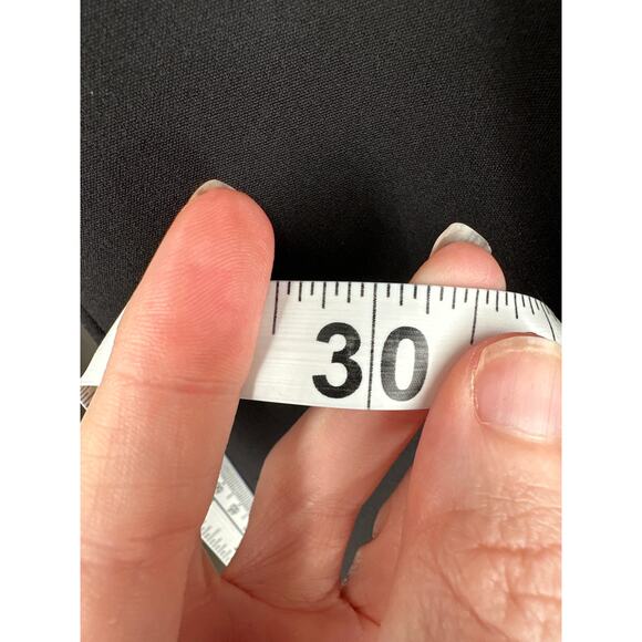 Zara Pants Medium Black Joggers Red Striped Pockets High Waist Stretch Sporty - Picture 7 of 9